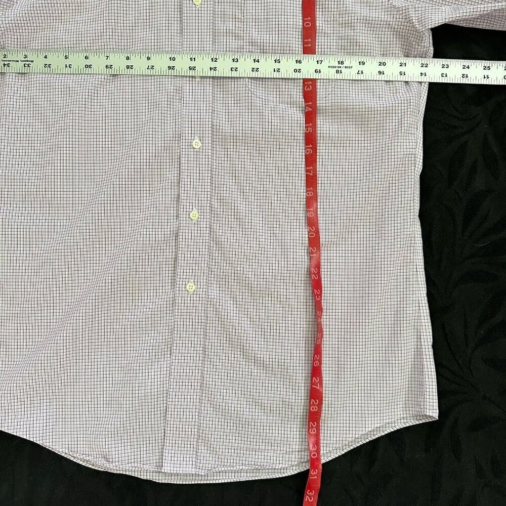 Brooks Brothers Regent Shirt Mens 16-4/5 Pink Check Button Down‎ Non Iron - Picture 7 of 8
